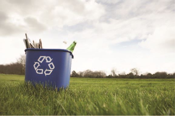 Recycling Can In Field