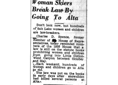 Newspaper Article on Women Skiers