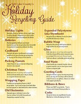 Holiday Recycling Guide page 1