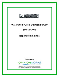 2015 SLCo Watershed Public Opinion Survey
