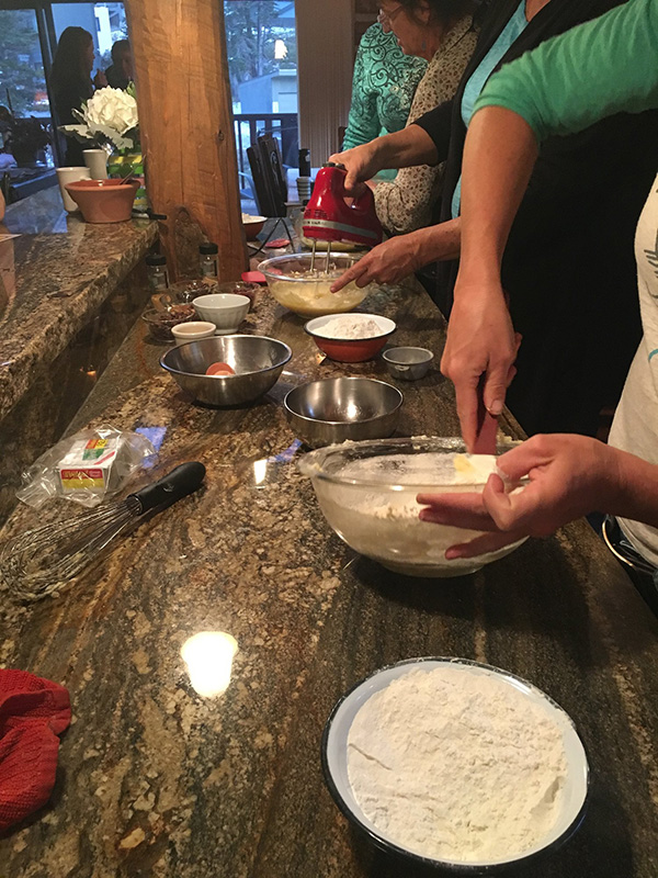 biscotti being made by event attendees