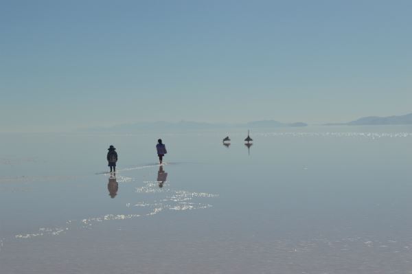 walking in the great salt lake
