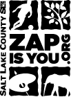 ZAP Vertiacal Black and White Logo